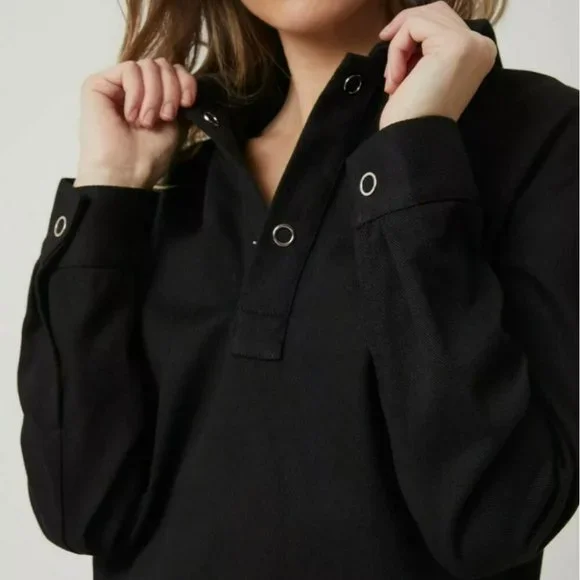 ROZALIA X ATOIR The Collar Top Black Size S M RRP $199 BNWT - Picture 6 of 6